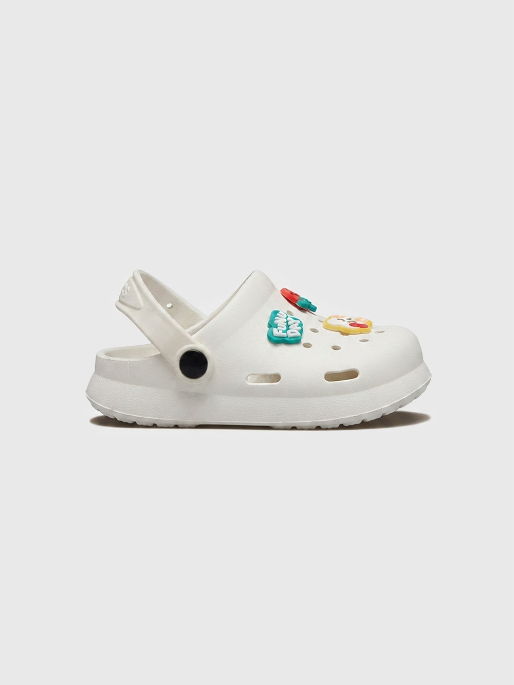 KiddoBounce Charming Bear EVA Clogs White - X2